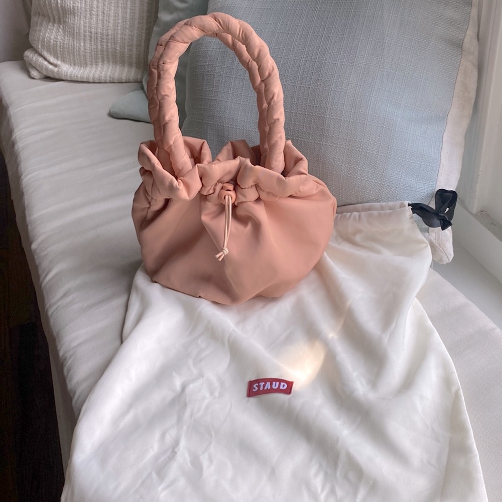 STAUD Pink Nylon Bag